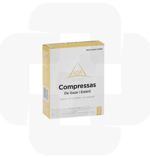 Compressa de gaze estéril (5x5cm 16 camadas) 10x10cm cx10 farmácia