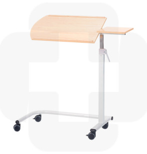 Mesa de comer no leito Homecare tampo em ABS extensível