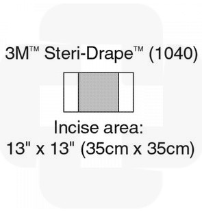Campo incisão 3M Steri-Drape adesivo 35x35cm cx10