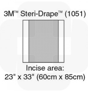 Campo incisão 3M Steri-Drape adesivo 60x85cm cx10