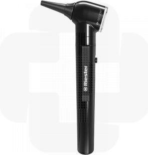 Punho preto otoscópio e-scope Riester