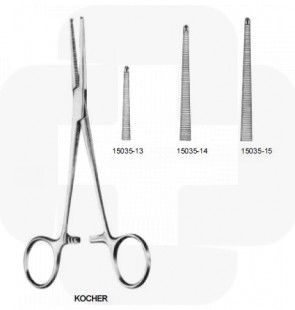 Pinça hemostática Kocher 15cm recta inox Citel