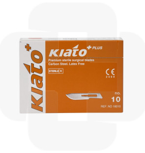 Lâmina bisturi estéril Kiato nº10 cx de 100un