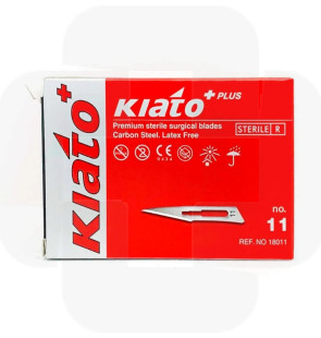 Lâmina bisturi estéril Kiato nº11 cx de 100un