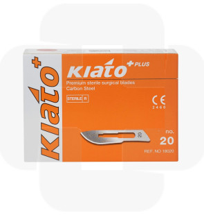 Lâmina bisturi estéril Kiato nº 20 cx de 100un