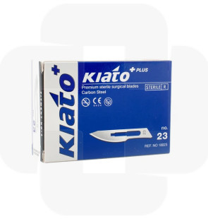 Lâmina bisturi estéril Kiato nº 23 cx de 100un