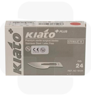 Lâmina bisturi estéril Kiato nº 24 cx de 100un