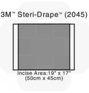 Campo incisão 3M Steri-Drape II adesivo 50x45cm cx10