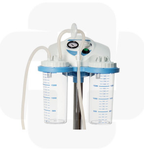 Aspirador de secreções Super Vega com trolley e pedal - sucção 2x2 L