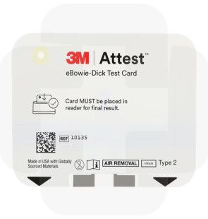 Cartão de teste Attest eBowie-Dick 132/134/135ºC cx 30