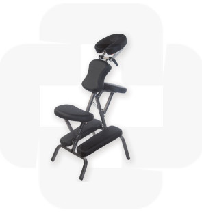 Cadeira de massagem dobrável preta 44050