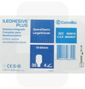 SACO P/ILEOHESIVE PLUS OPACO GRANDE RECT.19/64-30 bolsas+ 4 CLIPS ref.650816
