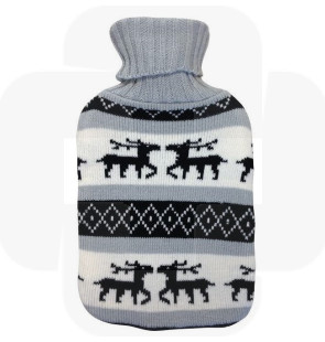 Saco de água quente malha escandinávia 33x20 cm 2L