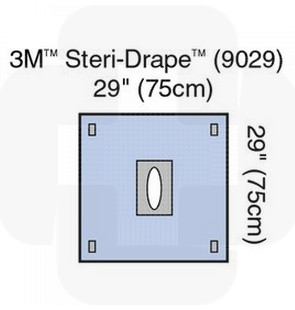 Campo 3M Steri-Drape adesivo c/abertura 75x75cm cx40