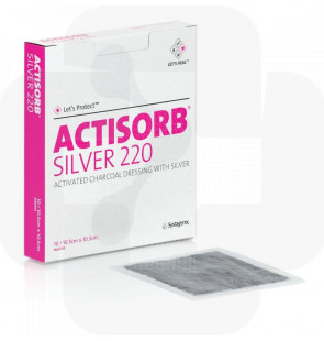 Actisorb Silver 19cmx10,5cm penso cx10