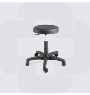Banco rotativo c/amortecedor a gás s/encosto c/rodas Ø600x440-550mm 