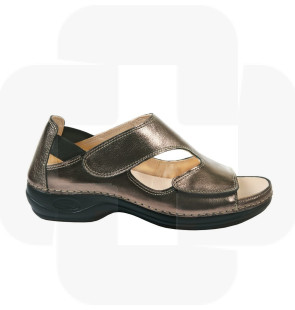 Sandália de senhora Comfy Bermuda ajustável bronze tam 36