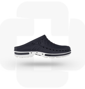 Soco Wock Clog 03 branco/azul marinho c/palmilha + presilha Tam 35-36