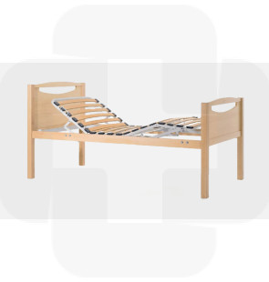 Cama manual tripartida estrutura em madeira s/grades c/1900x900mm