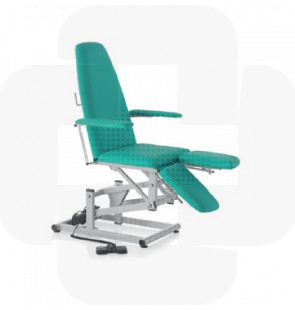 Cadeira de podologia elétrica c/ função Trendelemburg.Estrutura em aço acabamento epoxy
