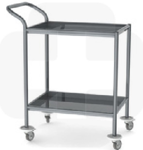 Carro Pensos Oris inox c/ 2 bandejas