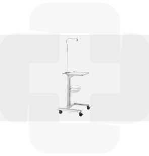 Carro p/eletrocardiógrafo pequeno c/suporte cabos 490x450x820mm