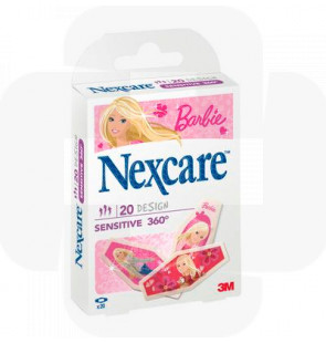 Nexcare kids sensitive design barbie cx 20 tiras