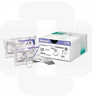 Fio de sutura Novosyn violeta 2/0 (3) 90cm HR26(m) cx12