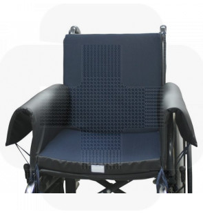 Almofada anti-escara QuadTech modular viscoelástica  p/cadeira de rodas 42x42x8 cm