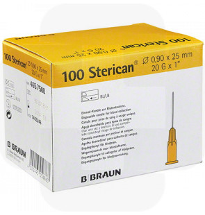 Agulha Sterican G20 x 1 0,9 x 25mm cx100 amarelo