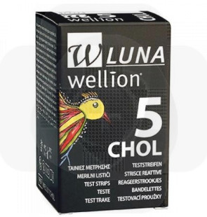 Wellion Luna - testes colesterol cx5