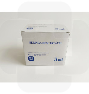 Seringa 5ml Luer Slip cx100