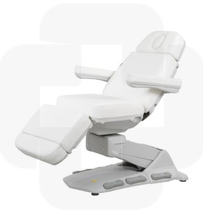 Cama estética em PU, 4 motores, aquecimento e rotação, cor branca