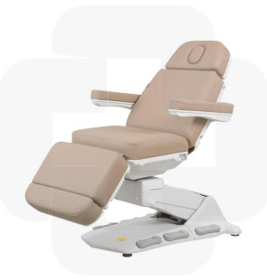 Cama estética em PU, 4 motores, aquecimento e rotação, cor beje