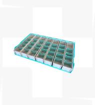 Organizador semanal pequeno colorido c/ peças em plástico - 320x200x39mm