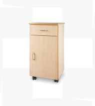 Mesa de cabeceira com 1 porta 1 gaveta com rodas - Faia