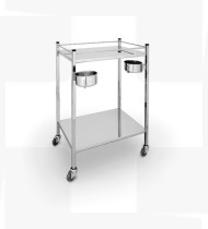 Mesa de pensos com 2 tinas (inox)
