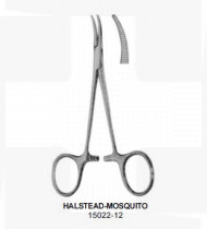 Pinça hemostática Halstead-mosquito 12cm s/dente curva