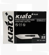 Lâmina bisturi estéril Kiato nº 22 cx de 100un