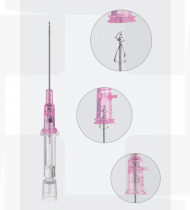 Catéter intravenoso 20G 1,1x32mm Introcan Safety rosa (anti picada)