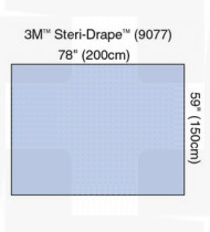 Campo 3M Steri-Drape s/adesivo 150x200cm cx30