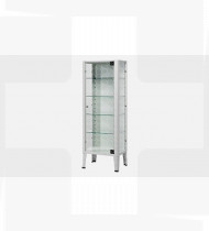 Armário de medicamentos c/1 porta vidro estrutura em aço c/acabamento epoxy 360x520x1450mm
