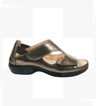 Sandália de senhora Comfy Bermuda ajustável bronze tam 36