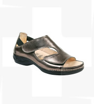 Sandália de senhora Comfy Bermuda ajustável bronze tam 38