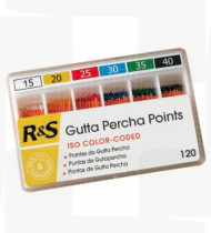 Caixa de 120 cones de Guta Percha ISO Sortido 45-80 