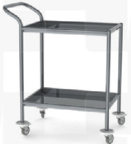Carro Pensos Oris inox c/ 2 bandejas