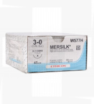 Fio de sutura Mersilk não absorvível 3/0 ag. lanceolada 26mm cx36
