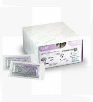 Fio de sutura Safil violeta 4/0 70cm DS16 cx36