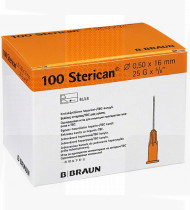 Agulha Sterican G25 x 5/8 0,5 x 16mm cx100 laranja