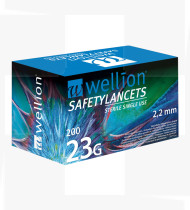 Lancetas de segurança pro Wellion 23g cx 200